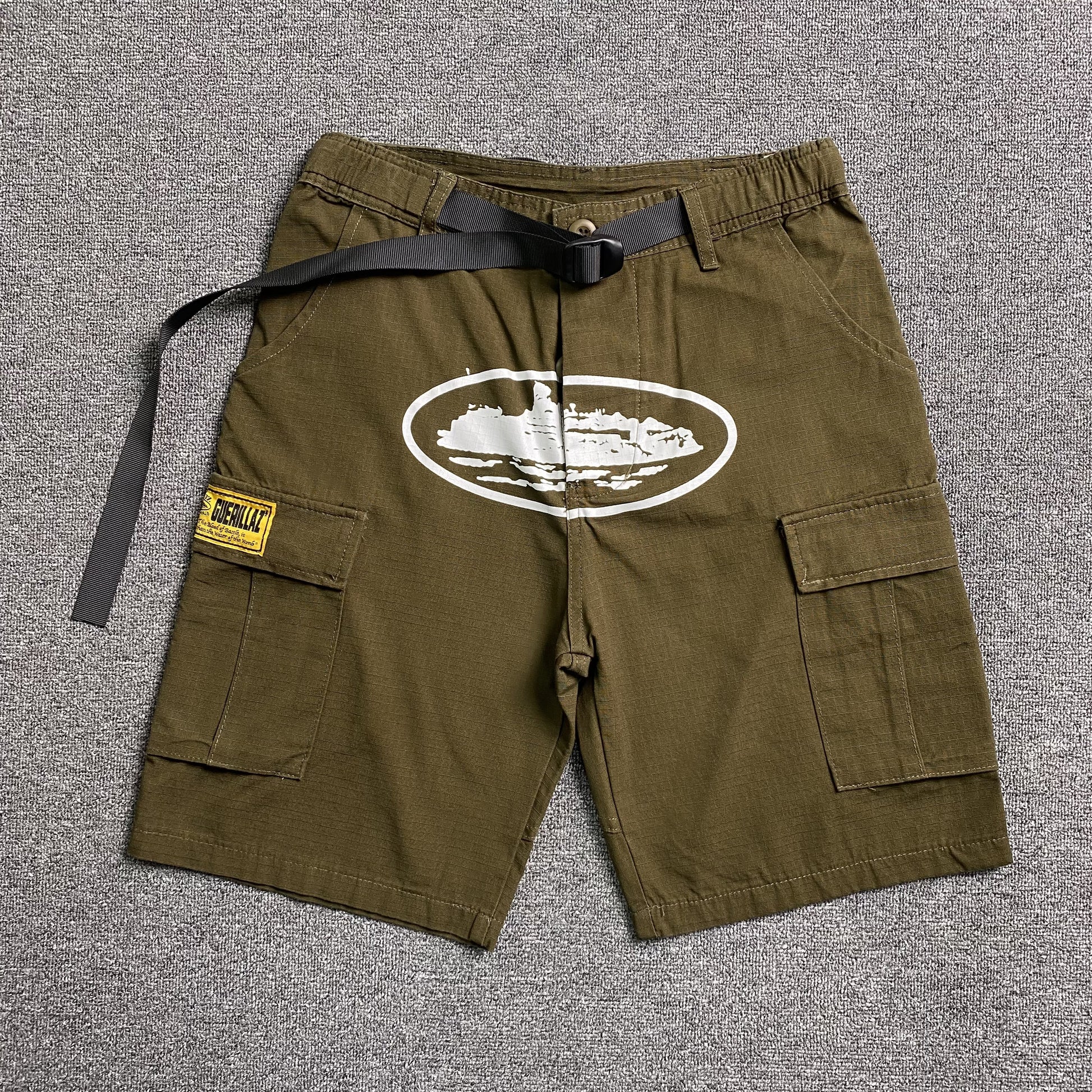 corteiz-alcatraz-cargo-shorts-brown-Drip Store Argentina