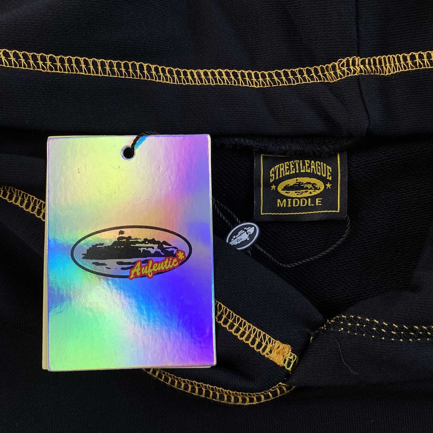 Buzo Corteiz Alcatraz Contrast Hoodie Negro