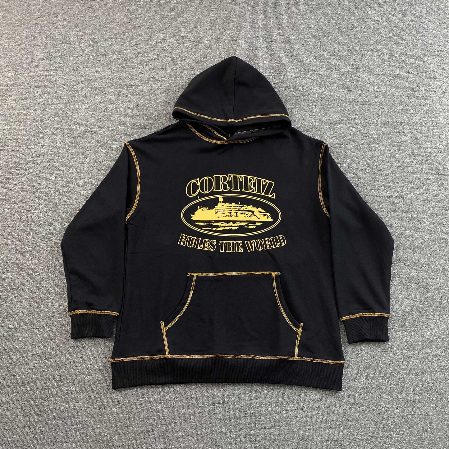 Buzo Corteiz Alcatraz Contrast Hoodie Negro