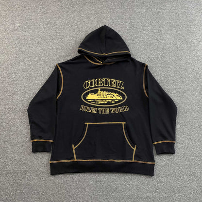 Buzo Corteiz Alcatraz Contrast Hoodie Negro