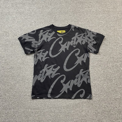 Remera Corteiz Allstarz Allover Negra