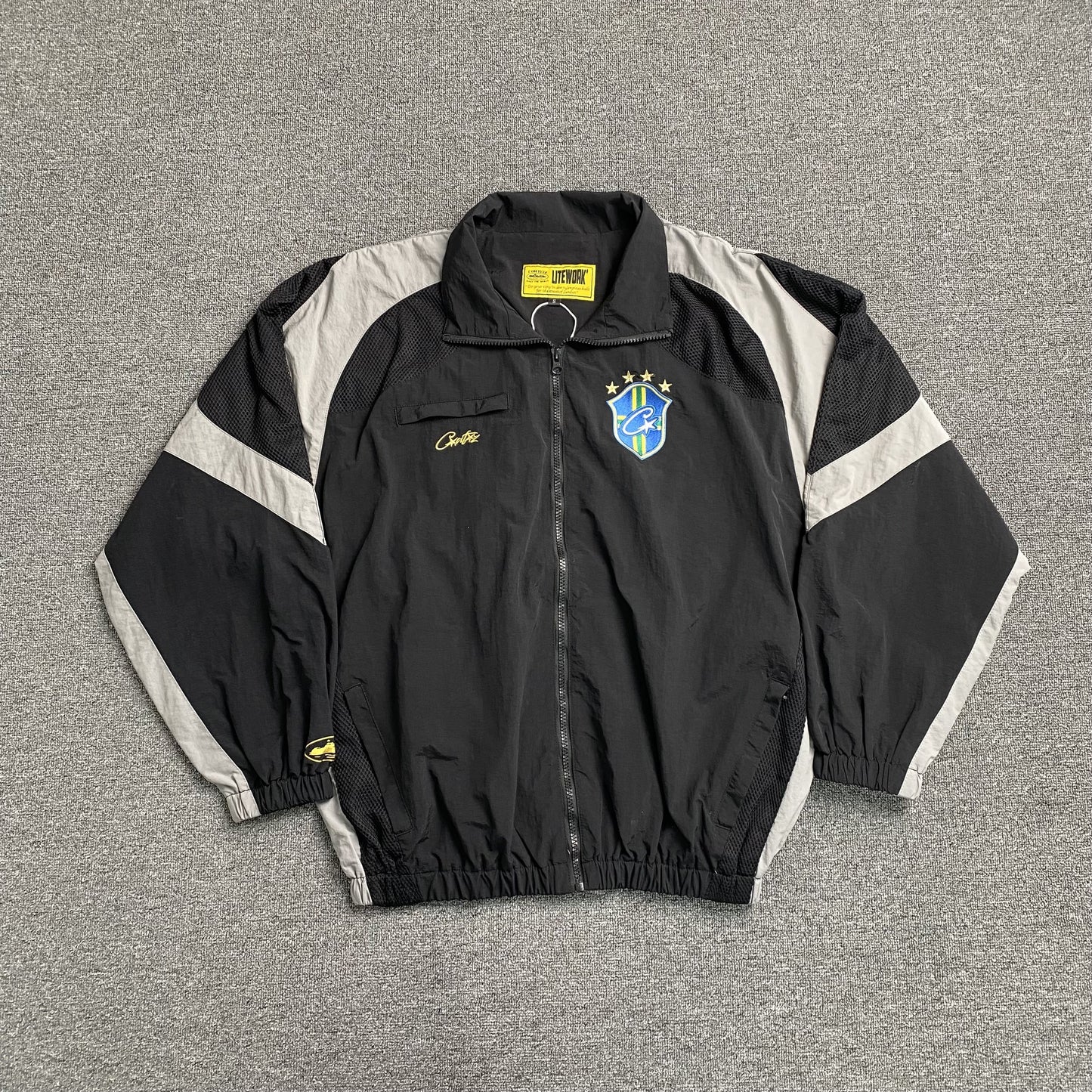 Conjunto Corteiz Brasil Olympic Shuku Negro