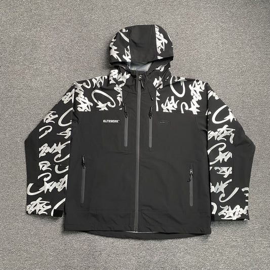 corteiz-elitework-waterproof-shell-jacket-black-Drip Store Argentina