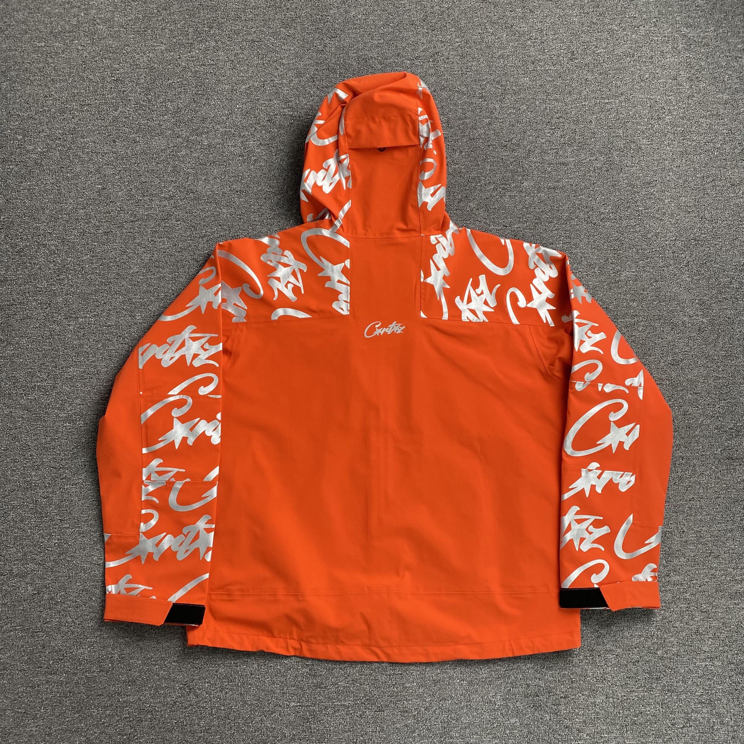 Campera Corteiz Elitework Waterproof Shell Naranja – Drip Store