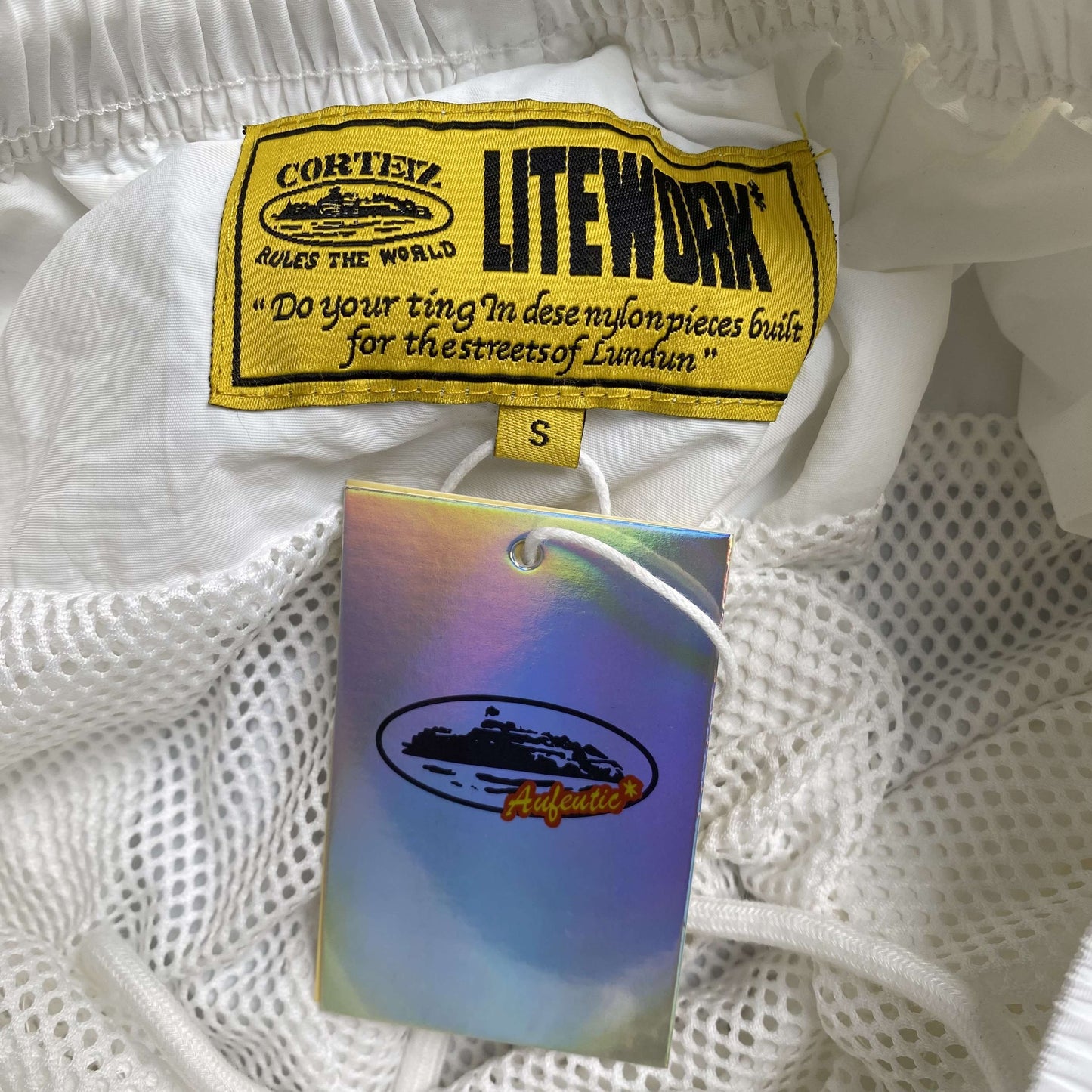 Pantalon Corteiz Gradient Litework Blanco