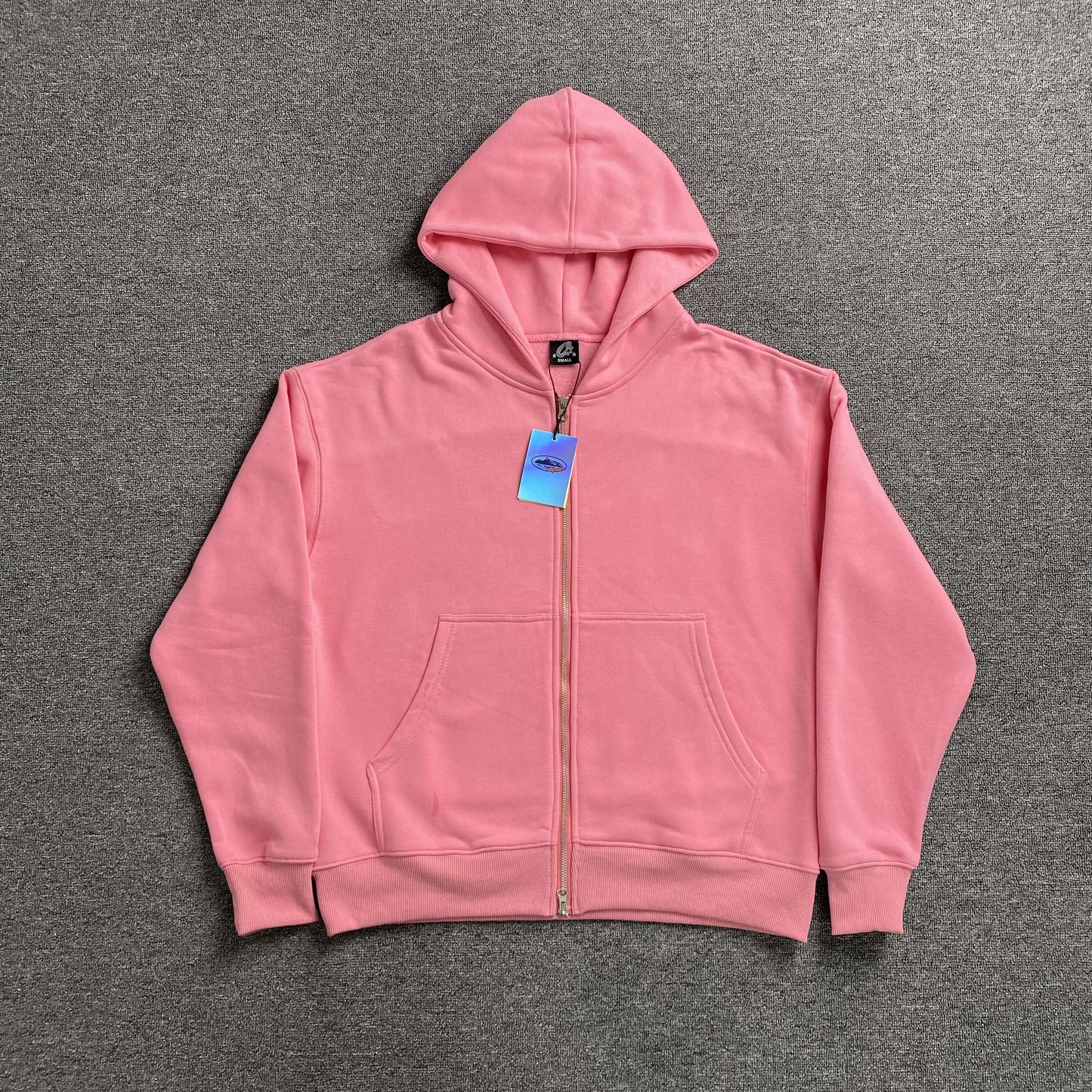 Campera Corteiz Hybrid Jacquard Knit Alcatraz Rosa