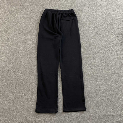 Pantalon Corteiz Island Puff Print Open Hem Negro