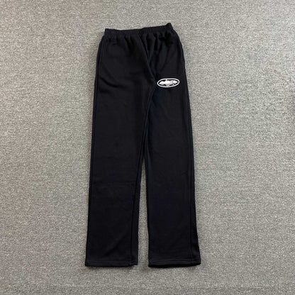 Pantalon Corteiz Island Puff Print Open Hem Negro