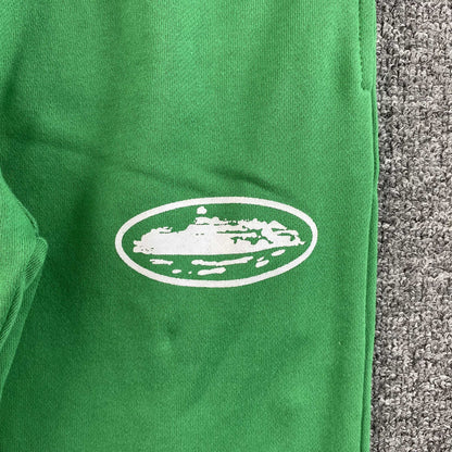 Pantalon Corteiz Island Puff Print Open Hem Verde