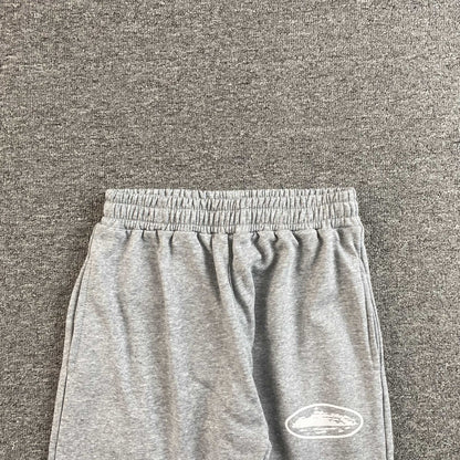 Pantalon Corteiz Island Puff Print Open Hem Gris