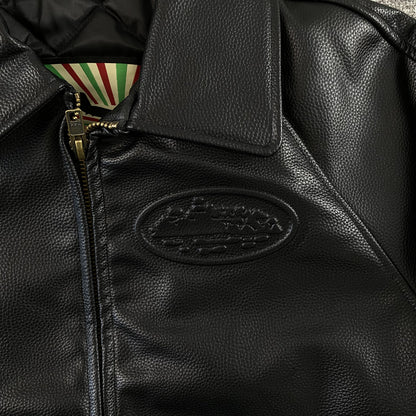 Corteiz-Leather-Jacket-Black-4-Drip Store Argentina