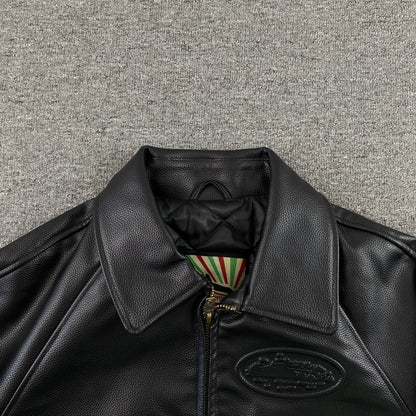 Corteiz-Leather-Jacket-Black-6-Drip Store Argentina