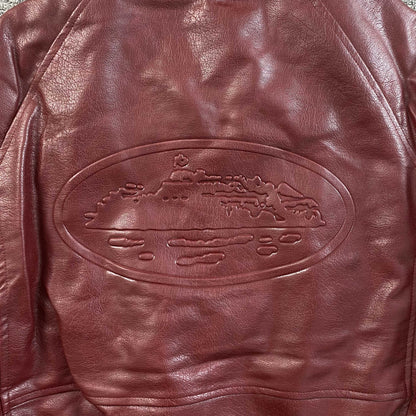 Campera Corteiz Da Skydive Cuero Bordó