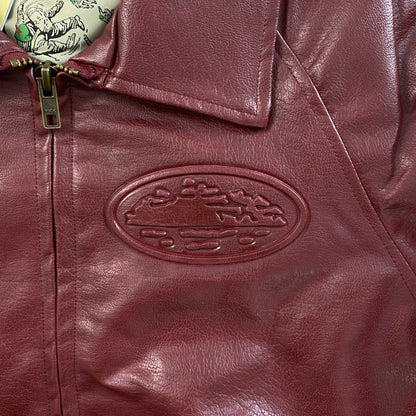 Campera Corteiz Da Skydive Cuero Bordó