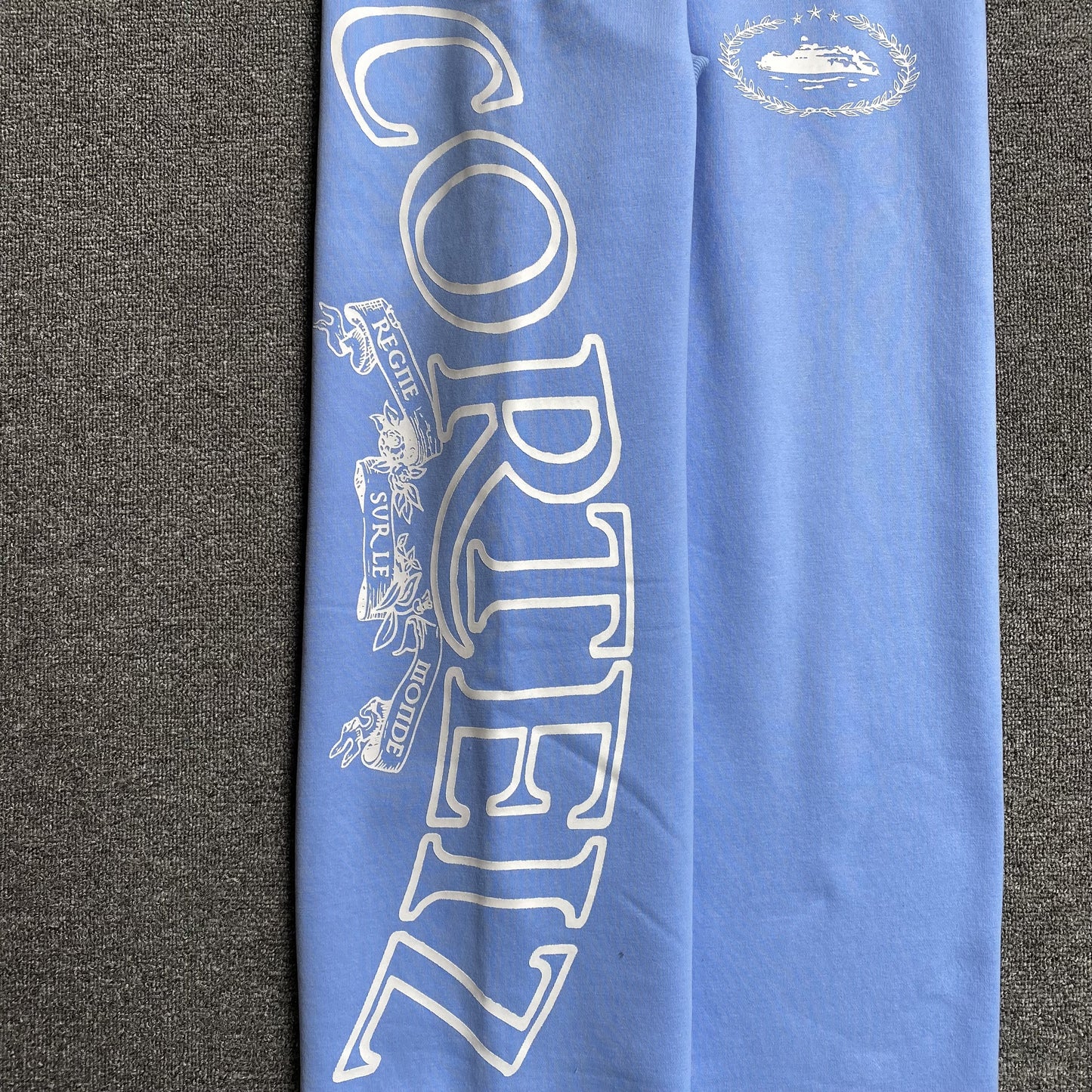 Pantalon Corteiz Superior Royale Open Hem Celeste