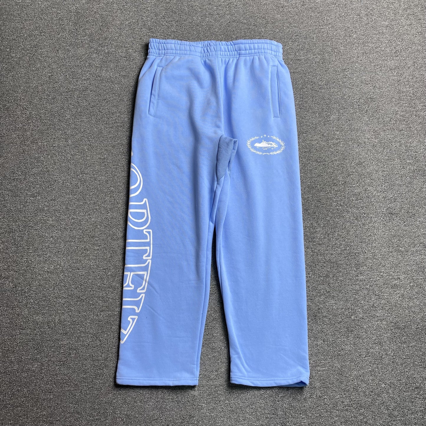 Pantalon Corteiz Superior Royale Open Hem Celeste