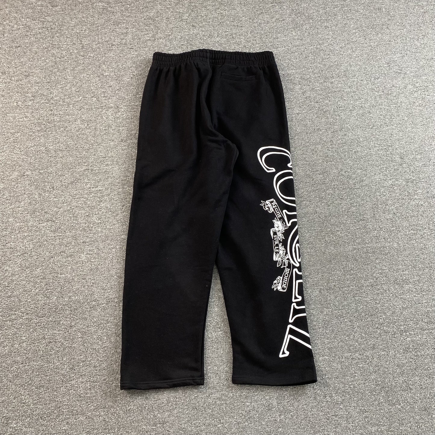 Pantalon Corteiz Superior Royale Open Hem Negro