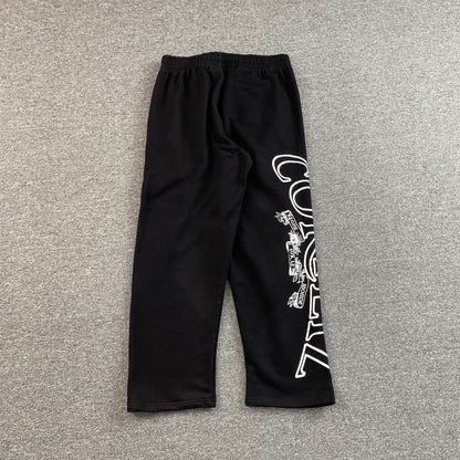 Pantalon Corteiz Superior Royale Open Hem Negro