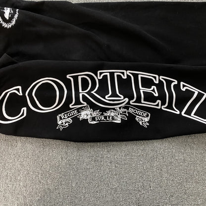 Pantalon Corteiz Superior Royale Open Hem Negro