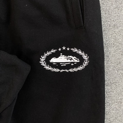 Pantalon Corteiz Superior Royale Open Hem Negro