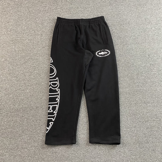 Pantalon Corteiz Superior Royale Open Hem Negro