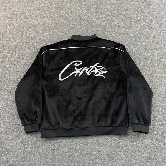 Campera Corteiz VVS Velour Negra