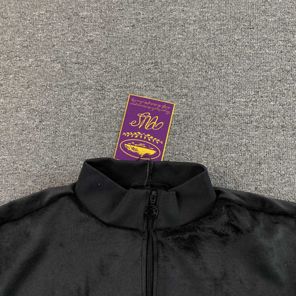 Campera Corteiz VVS Velour Negra