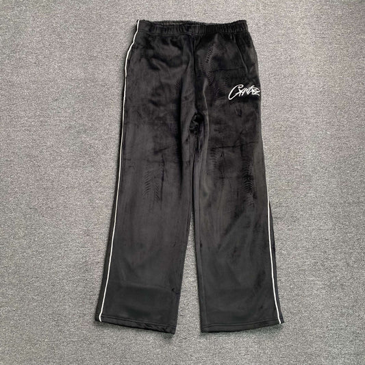 Pantalon Corteiz VVS Velour Negro