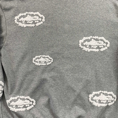 Campera Corteiz x Denim Tears Island Wreath Gris