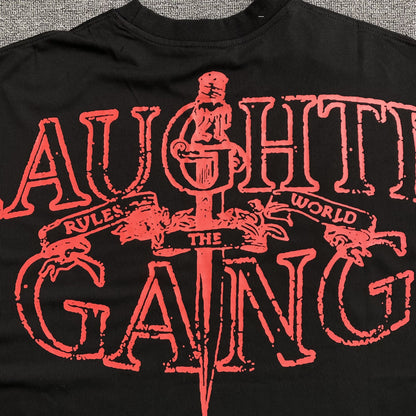 Remera Corteiz x Slaughter Gang 21 Savage Negra