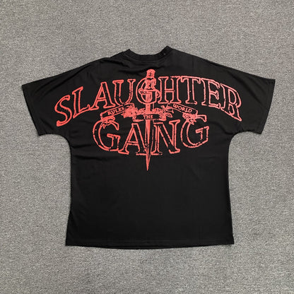Remera Corteiz x Slaughter Gang 21 Savage Negra