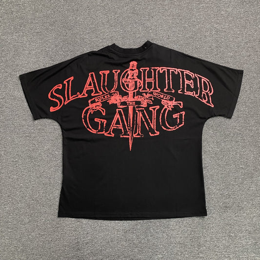 Remera Corteiz x Slaughter Gang 21 Savage Negra