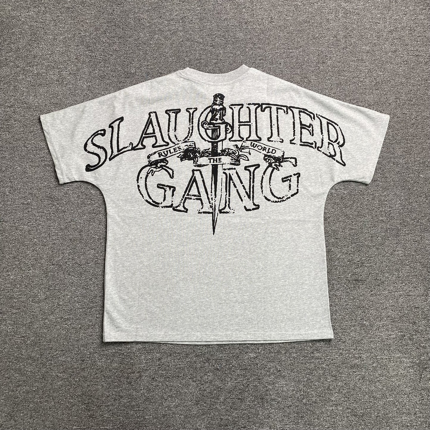 Remera Corteiz x Slaughter Gang 21 Savage Gris