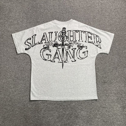 Remera Corteiz x Slaughter Gang 21 Savage Gris