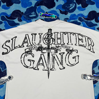 Remera Corteiz x Slaughter Gang 21 Savage Blanca
