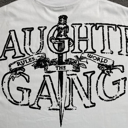 Remera Corteiz x Slaughter Gang 21 Savage Blanca