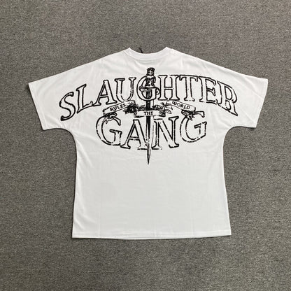 Remera Corteiz x Slaughter Gang 21 Savage Blanca