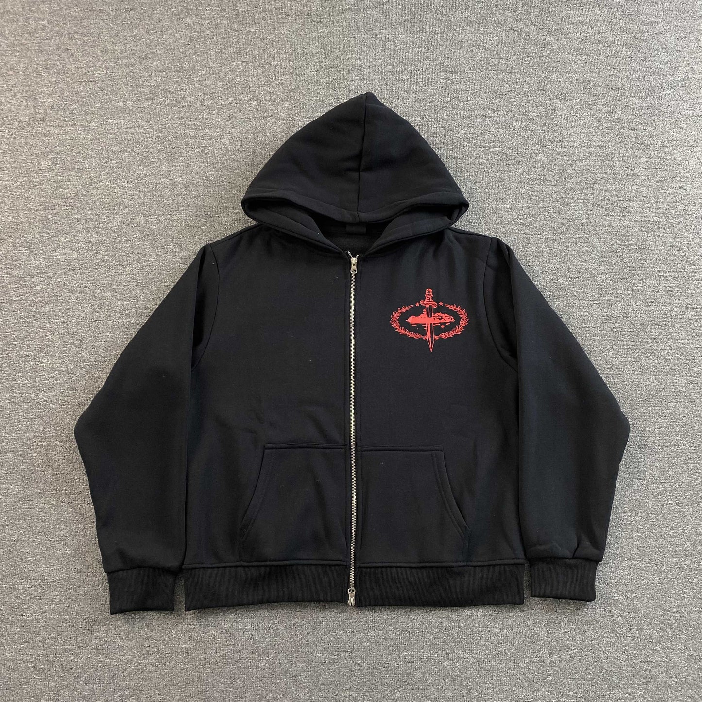 Campera Corteiz x Slaughter Gang 21 Savage Negra