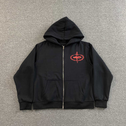 Campera Corteiz x Slaughter Gang 21 Savage Negra