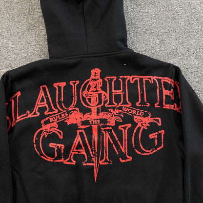 Campera Corteiz x Slaughter Gang 21 Savage Negra