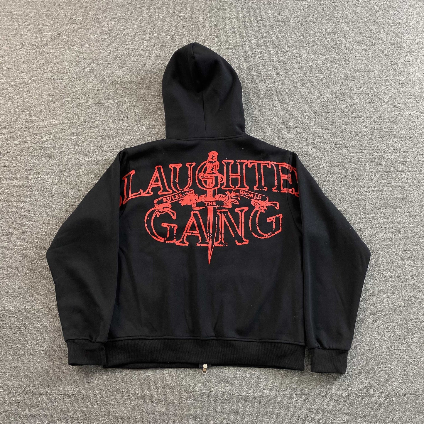 Campera Corteiz x Slaughter Gang 21 Savage Negra