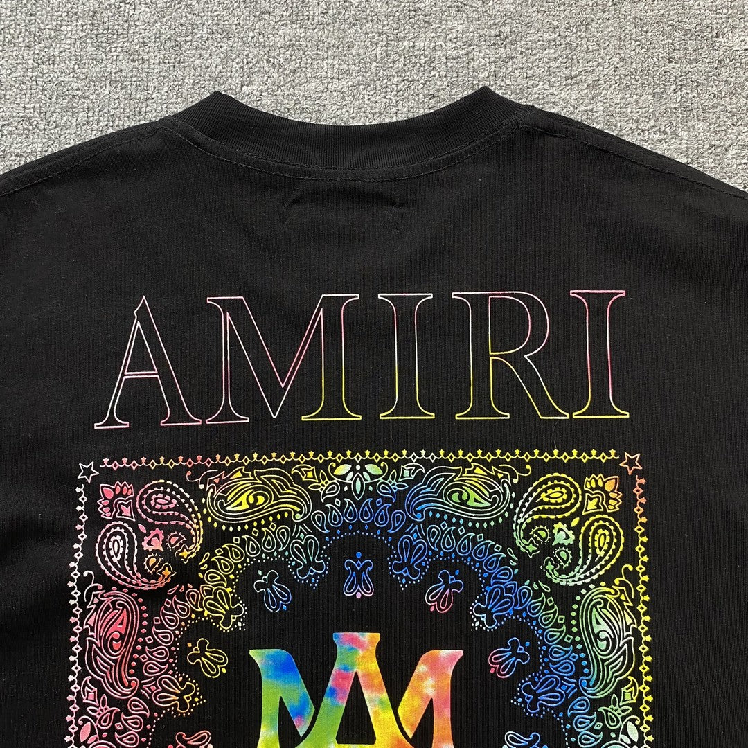 AMIRI BANDANA PRINT TEE BLACK