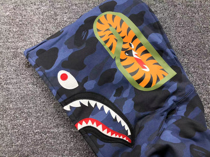 BAPE COLOR CAMO SEPARATE SHARK FULL ZIP HOODIE BLACK BLUE