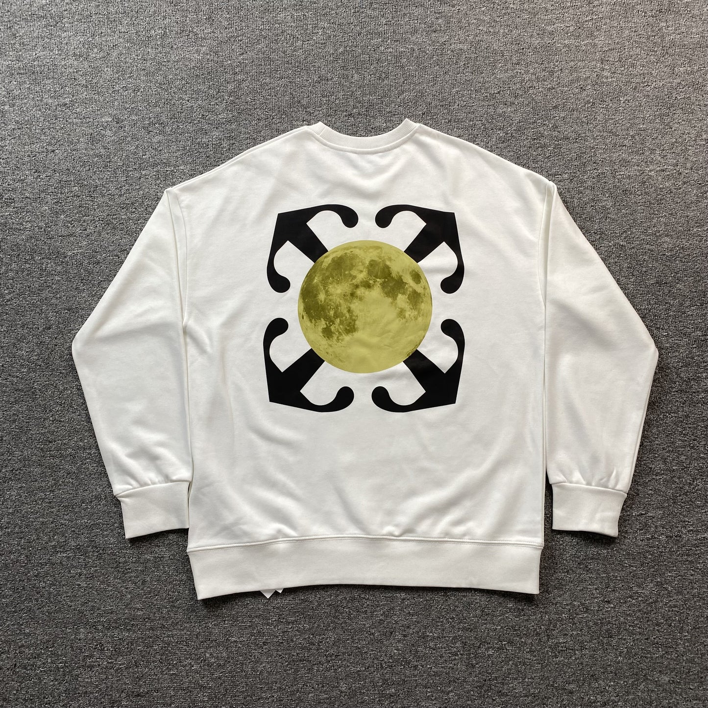 OFF WHITE MOON ARROW CREWNECK WHITE