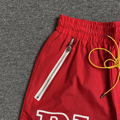 RHUDE RH LOGO SHORTS RED