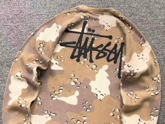 Remera Stussy Thermal Raglan Desert Camo
