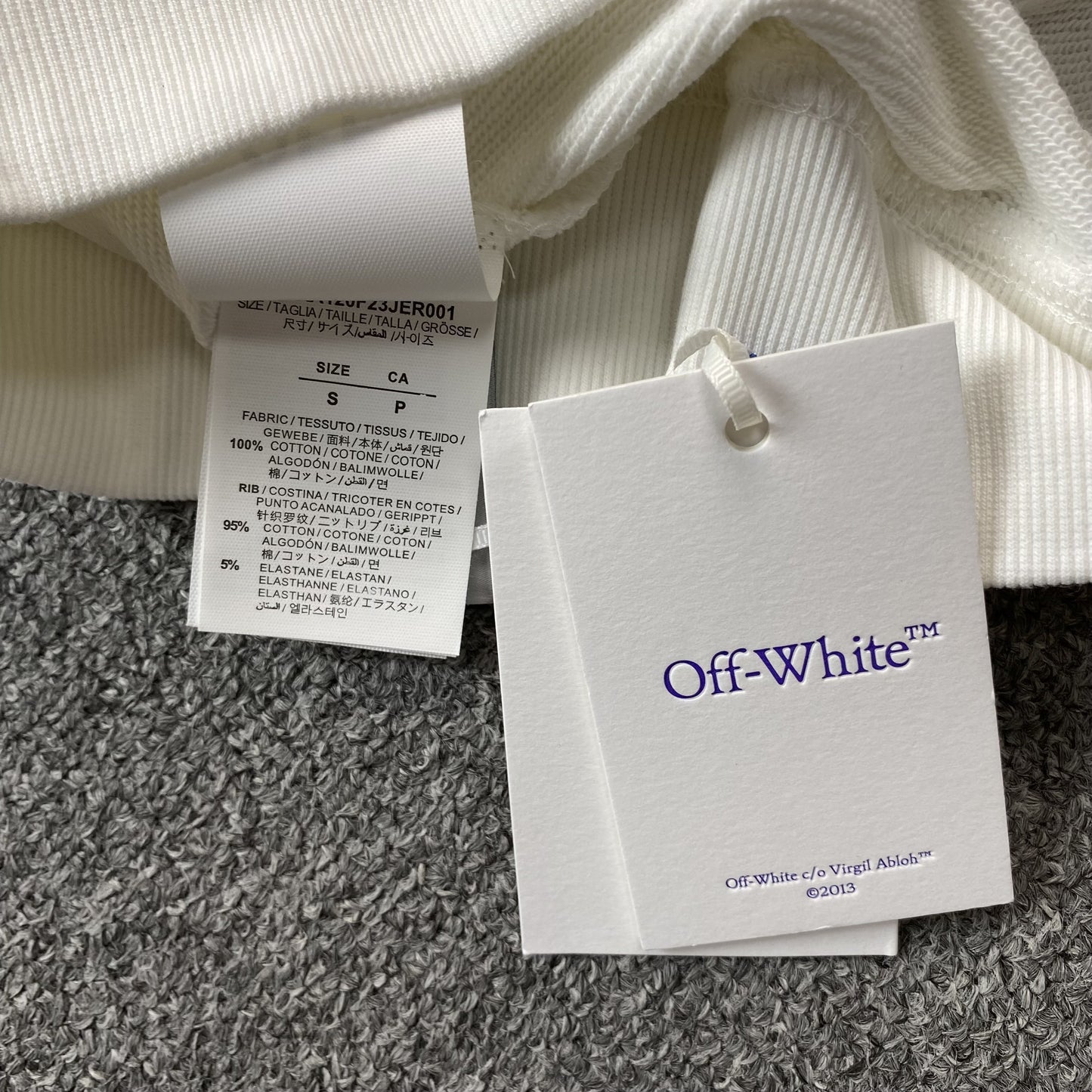 OFF WHITE MOON ARROW CREWNECK WHITE