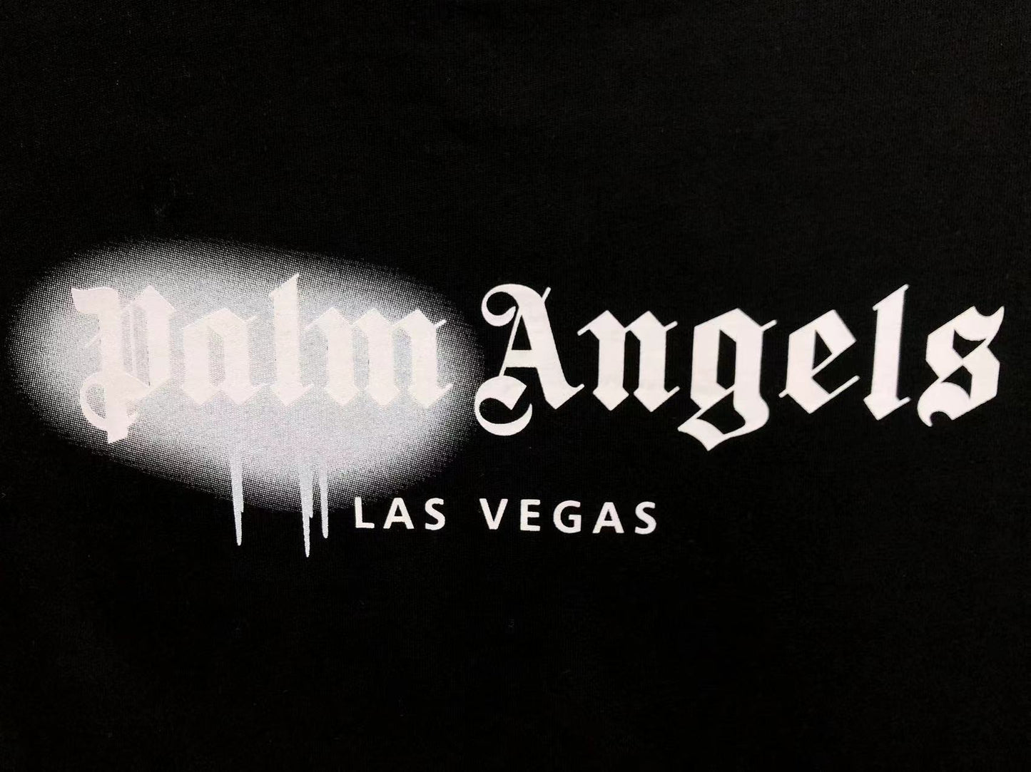 PALM ANGELS LAS VEGAS SPRAYED TEE BLACK