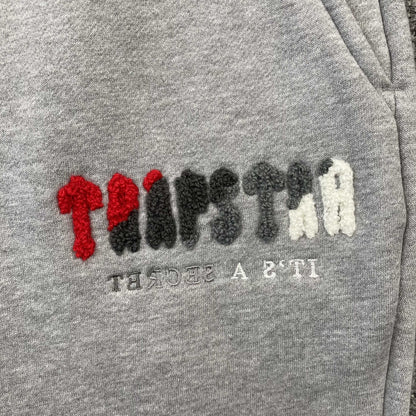 TRAPSTAR CHENILLE DECODED TRACKSUIT GREY RED