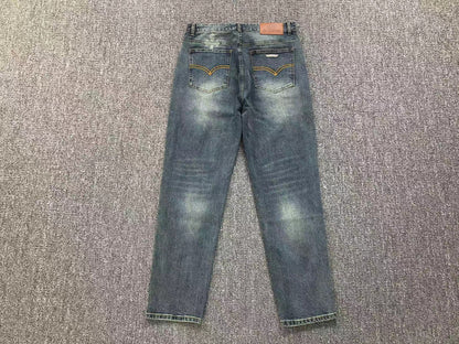 Chrome Hearts Cross Patch Pantalon Jeans Azul Lavado